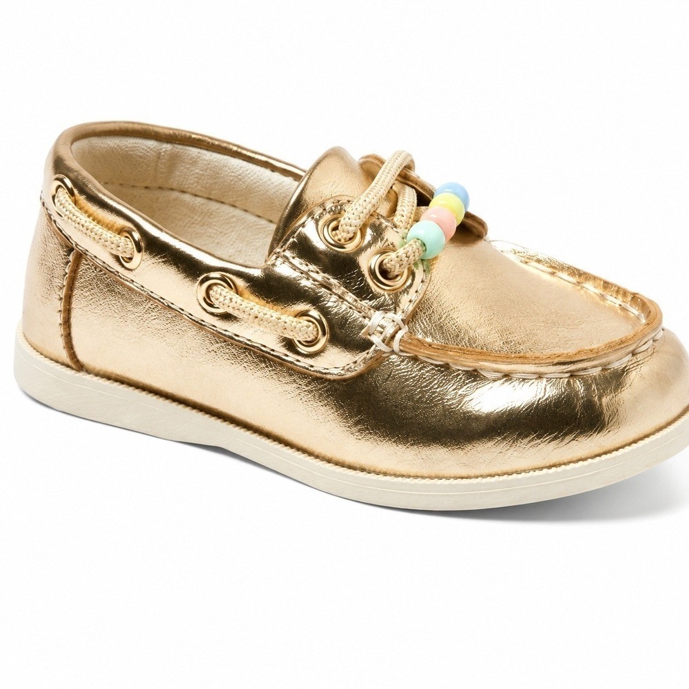 Baby Girl Hampton Boat Shoes by Cat & Jack Gold Size 10 New With Tags